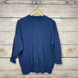 Abercrombie & Fitch Soft Collection Oversized Blue Crewneck Size L Soft & Cozy